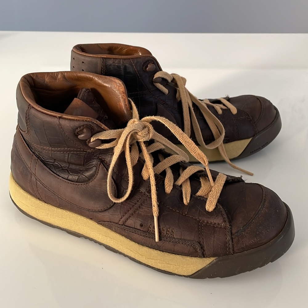 8.5 Nike Air ACG Premium Blazer Men’s Leather Mid 'Light Chocolate’ Sneaker